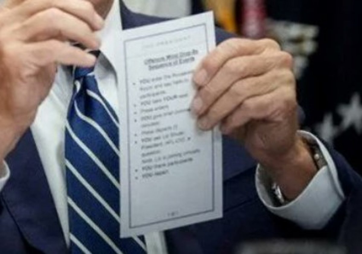 ABD Başkanı Joe Biden a verilen talimat listesi #2