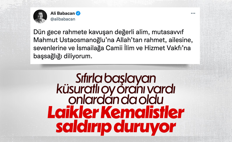 Ali Babacan'a Mahmut Ustaosmanoğlu tepkisi
