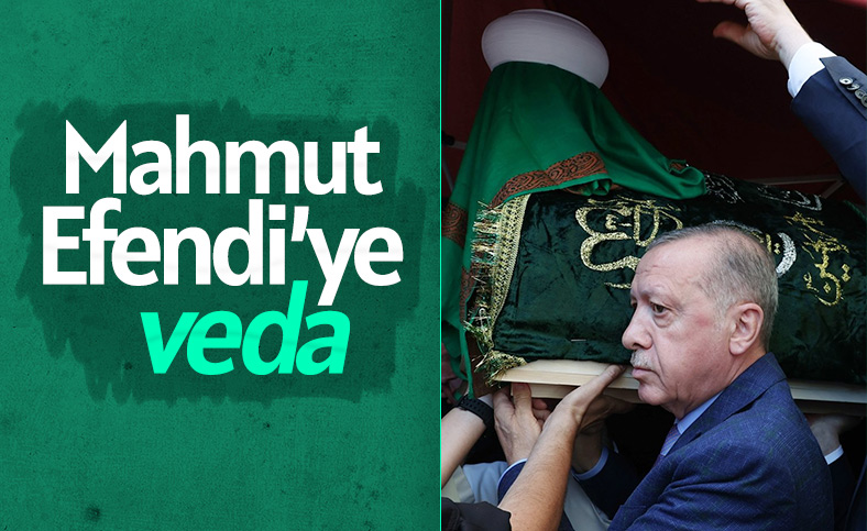 Cumhurbaşkanı Erdoğan, Mahmut Ustaosmanoğlu'nun tabutunu omuzladı