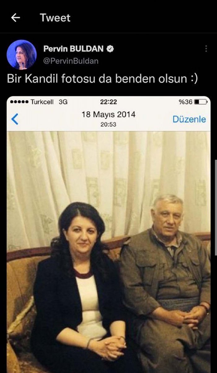 HDP li Pervin Buldan dan Kandil fotoğrafı paylaşımı #1