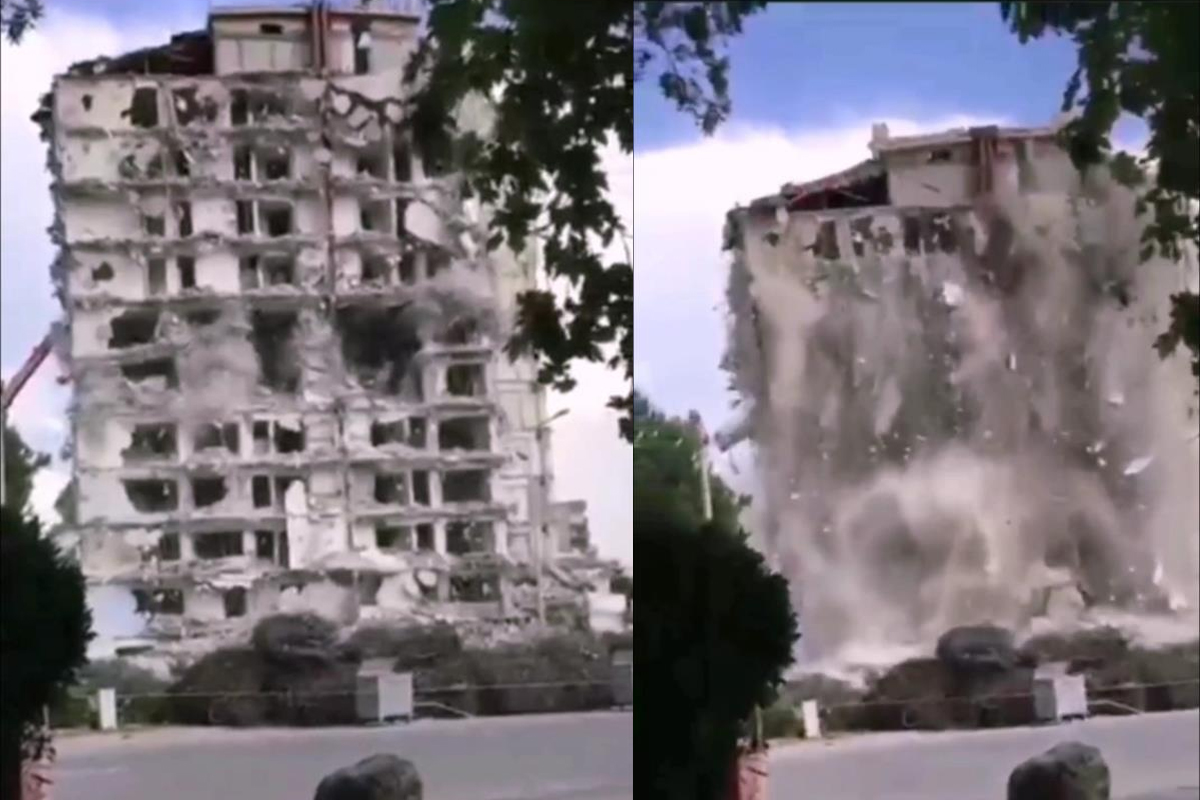 İzmir’de paniğe yol açan yıkım: O anlar kamerada