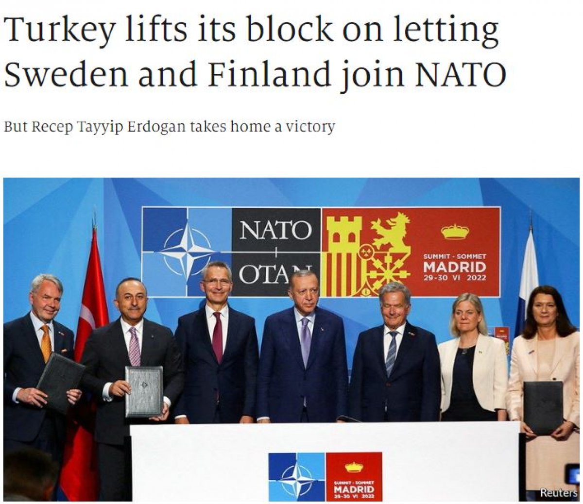 Madrid de Türkiye, Finlandiya ve İsveç in imzaladığı ortak bildiri dünya basınında #1