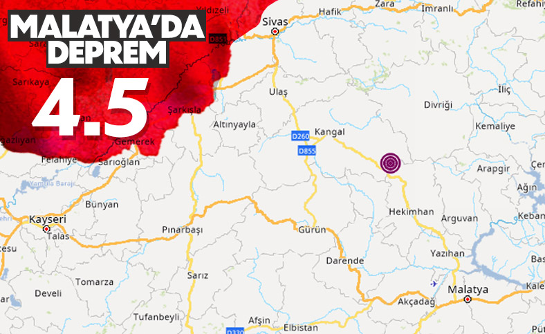 Malatya’da 4.5 büyüklüğünde deprem