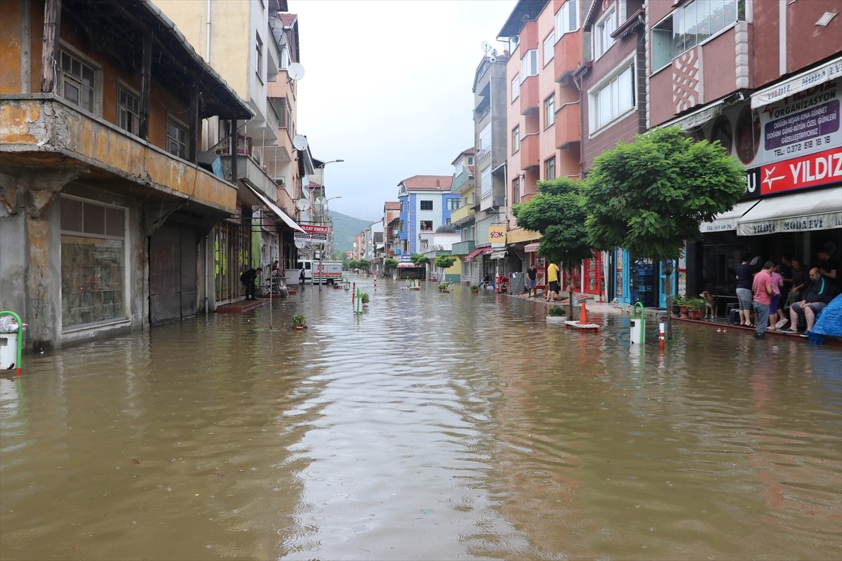 Zonguldak ta şiddetli yağışlar Filyos Çayı nı taşırdı #11
