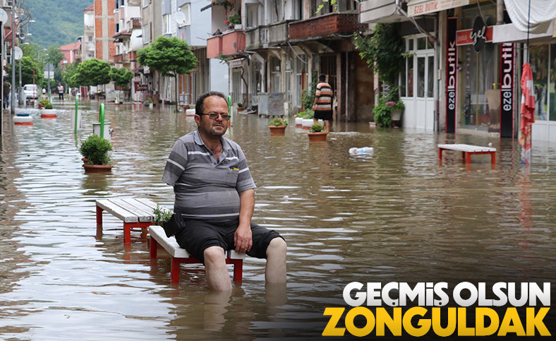 Zonguldak'ta şiddetli yağışlar Filyos Çayı'nı taşırdı