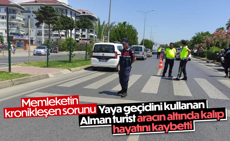 Antalya'da bisikletle yaya geçidinden geçerken aracın çarptığı Alman hayatını kaybetti
