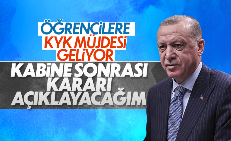 Cumhurbaşkanı Erdoğan’dan gençlere KYK burslarıyla ilgili müjde