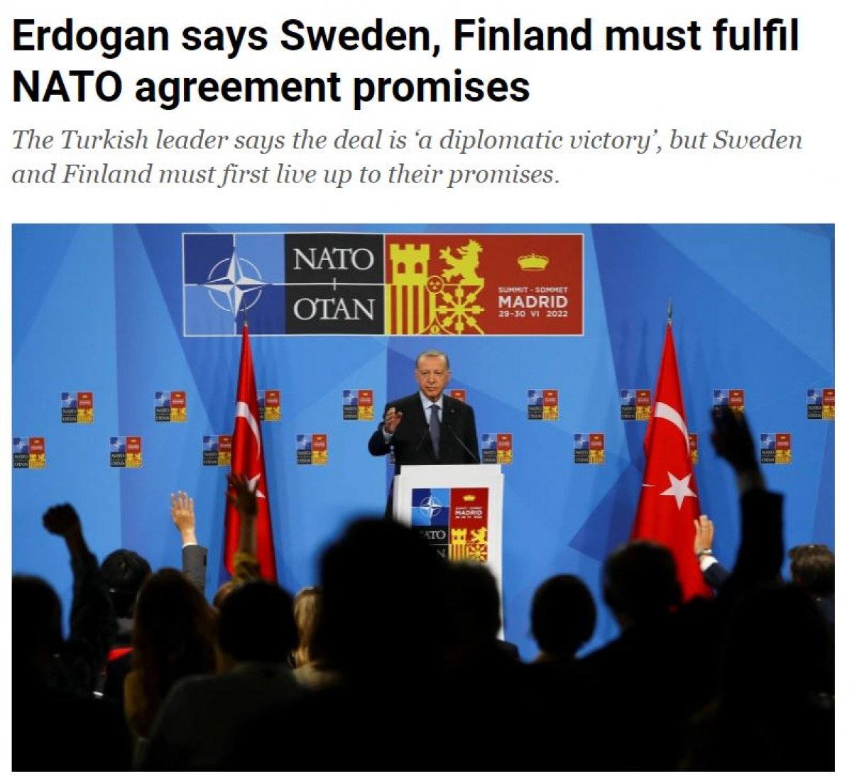Cumhurbaşkanı Erdoğan ın İsveç ve Finlandiya ya iade uyarısı dünyanın gündeminde #4