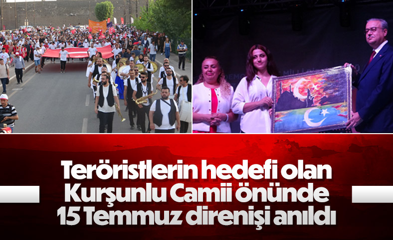 Diyarbakır'da terörün zarar verdiği Kurşunlu Camii önünde 15 Temmuz anmaları yapıldı