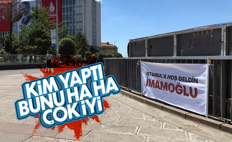 Ekrem İmamoğlu'na pankartlı tatil protestosu