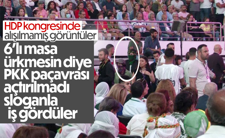 HDP kongresinde PKK elebaşı Abdullah Öcalan sloganları