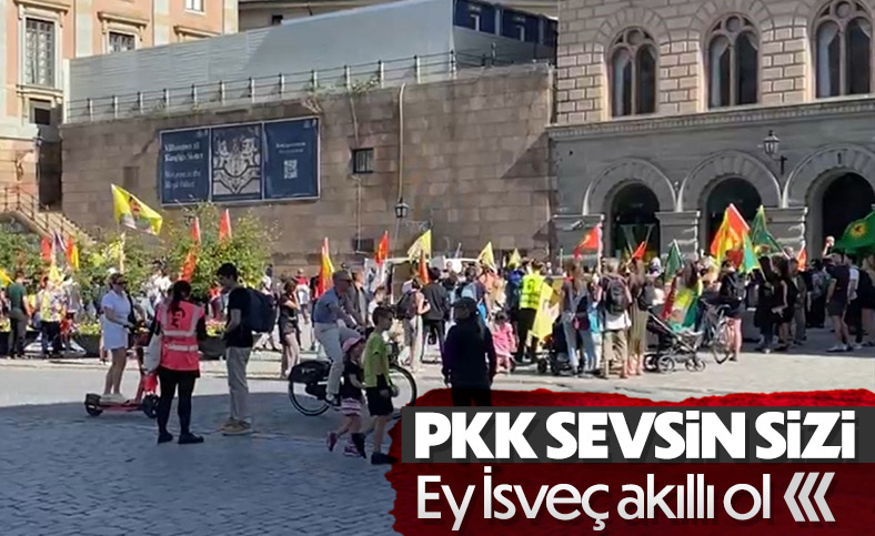 İsveç'te terör örgütü YPG/PKK yandaşları gösteri yaptı