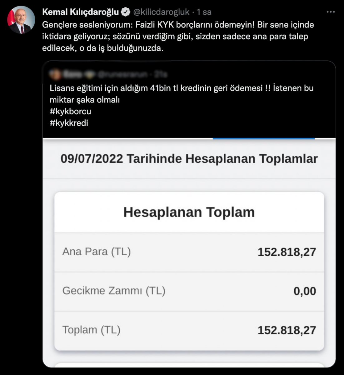 Kemal Kılıçdaroğlu ndan gençlere: Kredi borçlarınızı ödemeyin #1