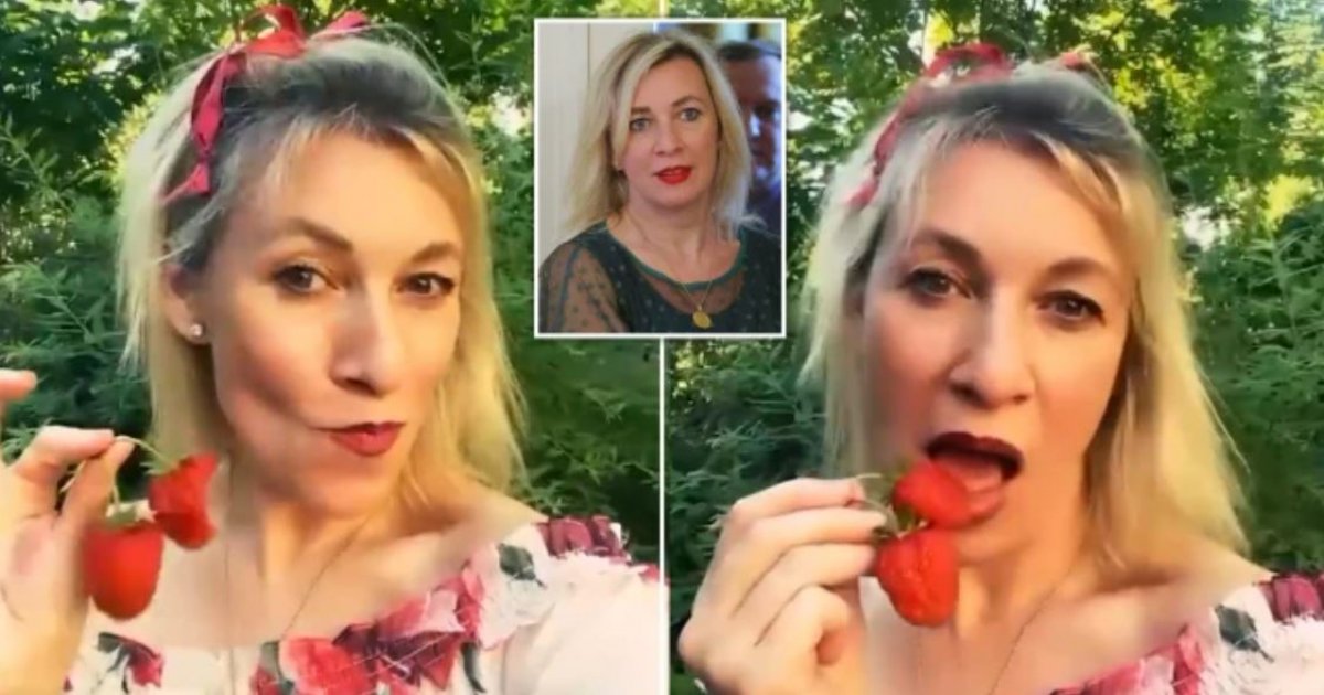 Rus Sözcü Zaharova nın çilek yediği anlar konuşuluyor #1