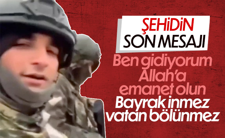 Şehit Serhat Bal’ın operasyon öncesi son videosu