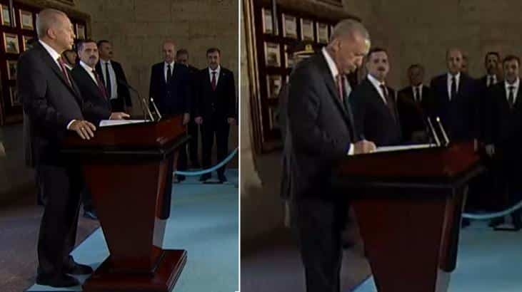 Son dakika… Cumhurbaşkanı Erdoğan ve devlet erkânı Anıtkabir’de