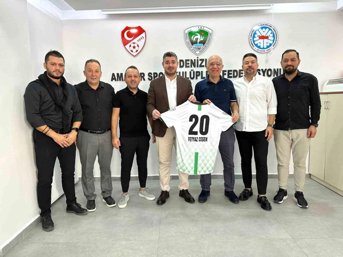 Denizlispor Başkanı Mehmet Uz, Amatör Spor Kulüpleri Federasyonu'nu ziyaret etti