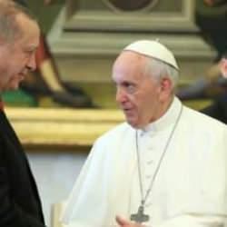 Son dakika: Erdoğan, Papa ile görüştü