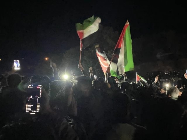 Malatya'da İsrail protestosu sırasında bir grup Kürecik Radar Üssü'ne gitmek istedi