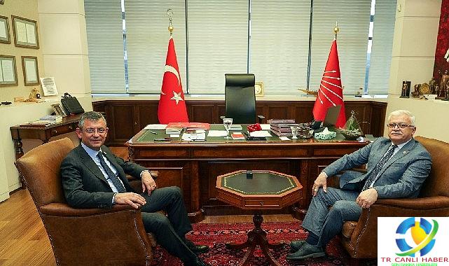 Lider Deveciler ve CHP genel lideri Özgür Özel genel merkezde buluştu