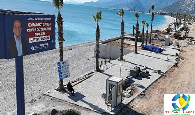 Antalya Konyaaltı Kıyısı’nda çalışmalar tam gaz